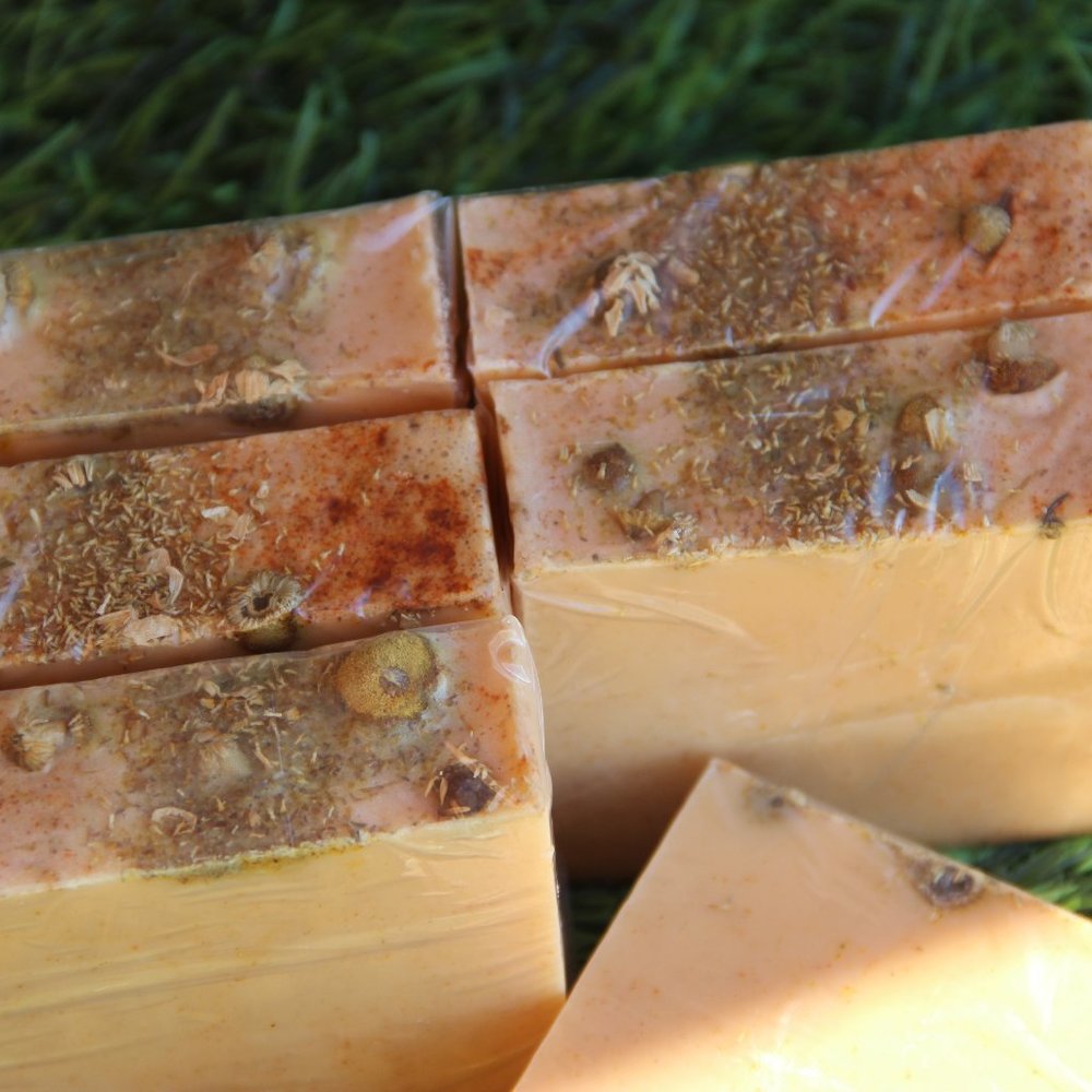 Handcrafted - Soothing Paprika & Chamomile Triple Butter Soap